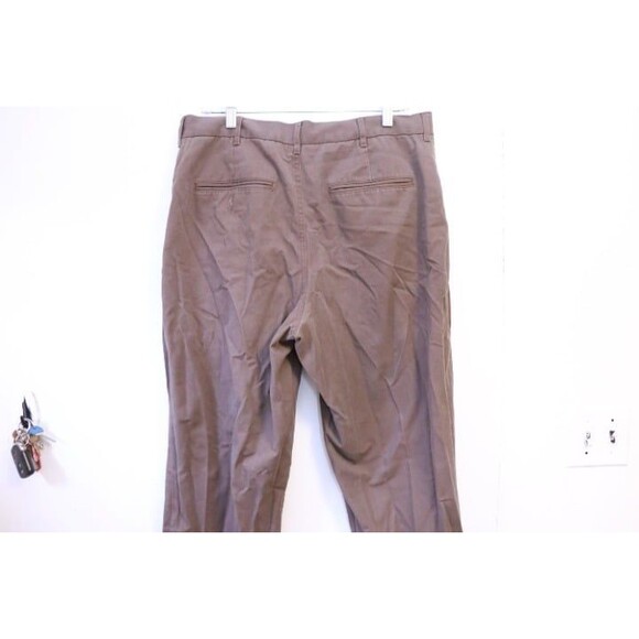 Twinhill Chino UPS Pants Men's Size 36 Brown Solid Long‎ Fit Button Closure - Picture 4 of 7
